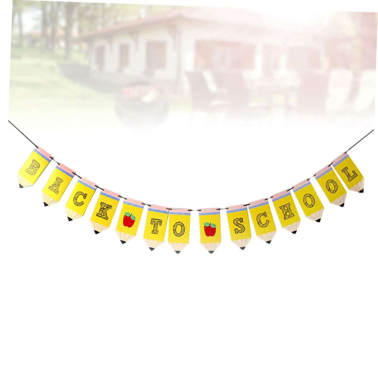 STOBAZA First Day of School Decorations - 12 Pack Party Pull Flags & Banners for Back to School Season - Perfect for Classroom Decor, Welcome Back Parties & Photo Booths