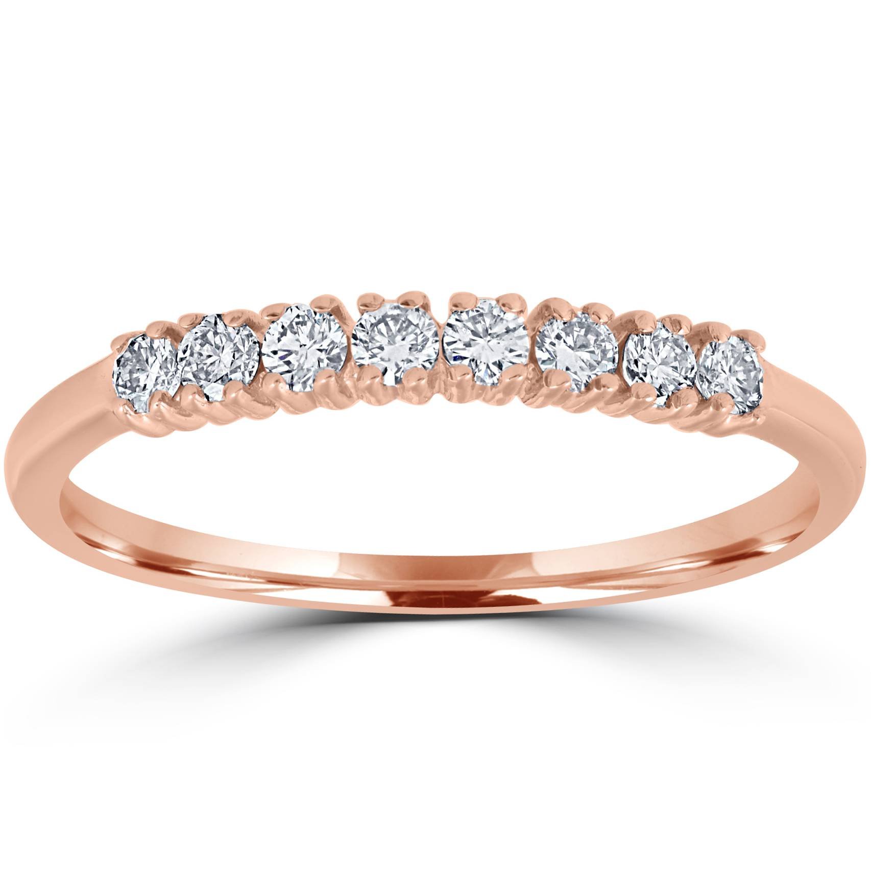 14K Rose Gold Diamond Wedding Ring for Women - Elegant Engagement & Bridal Jewelry Gift for Her