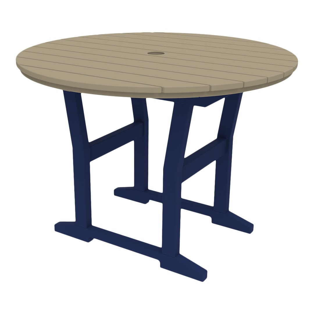Coastline Cafe Round Dining Table - 36 Inch Modern Kitchen Table for Small Spaces, Breakfast Nook & Apartment - Perfect for Coffee Shops, Restaurants & Home Decor