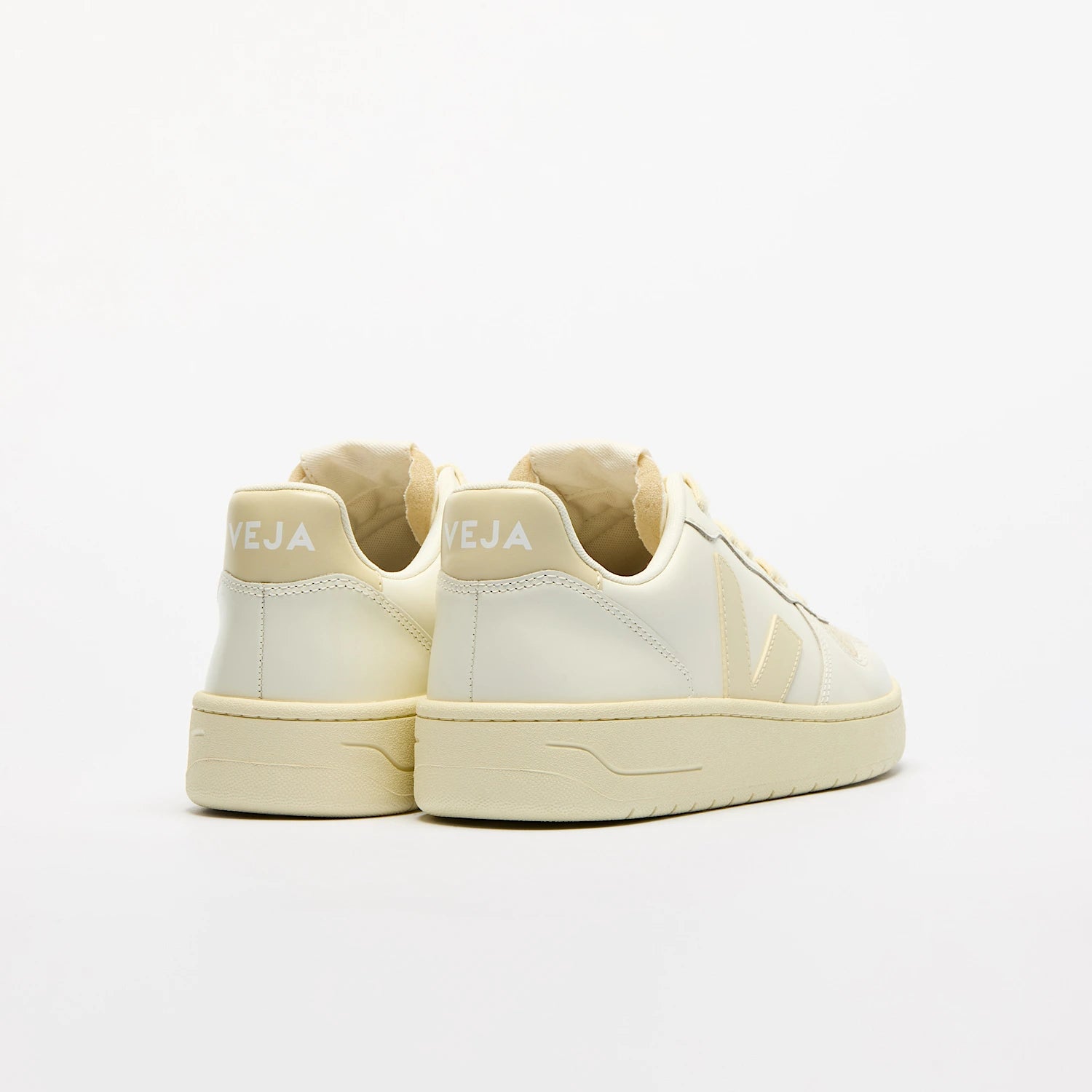 Veja Women's V 10 Leather Sneakers in Pure Calcaire - Eco-Friendly White Casual Shoes for Women | Perfect for Everyday Wear, Work & Travel