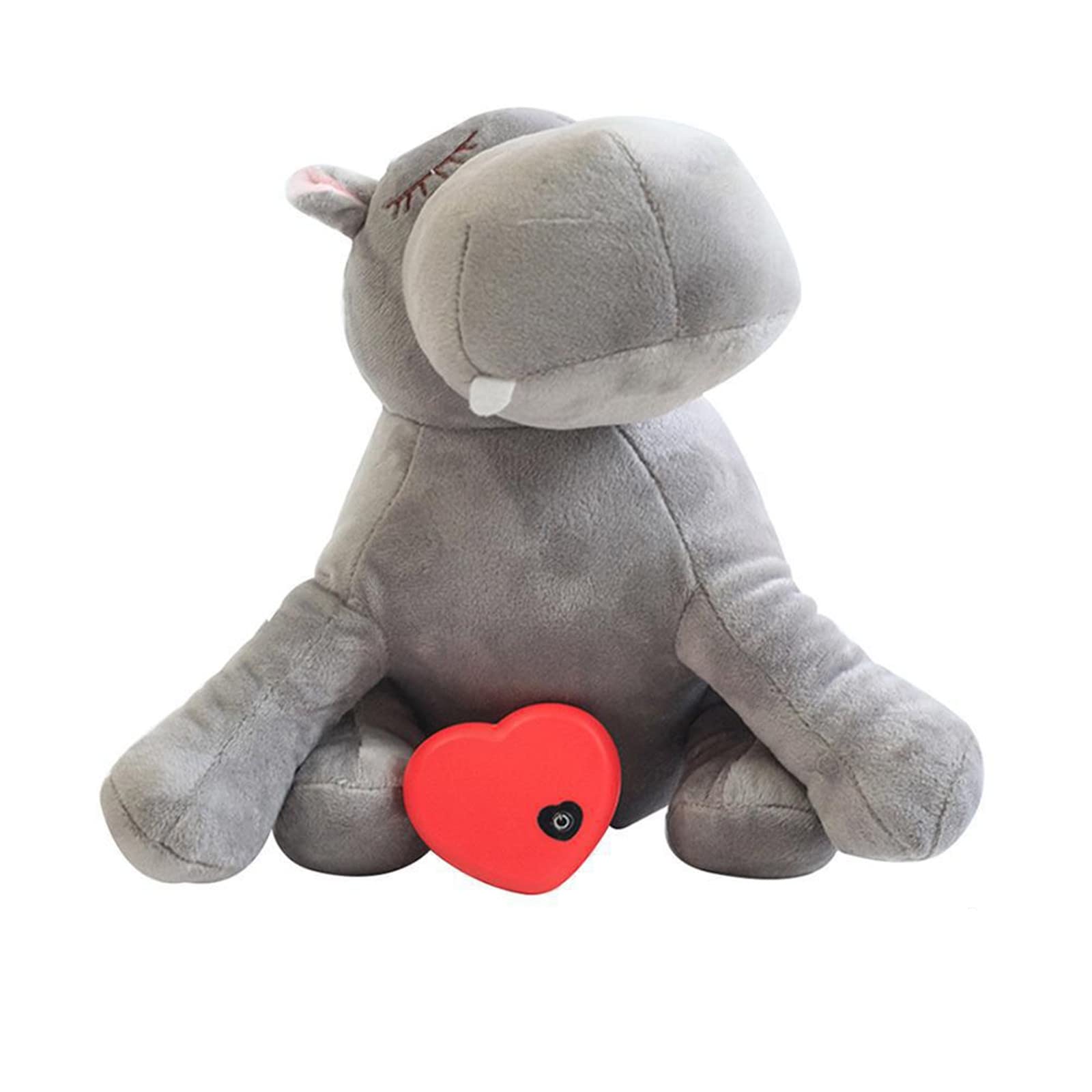 Heartbeat Puppy Toy for Dogs - Calming Plush Stuffed Animal with Realistic Heartbeat to Relieve Anxiety & Aid Sleep - Perfect for Anxious Puppies, Separation Anxiety & Training (Gray) - Ideal for New Puppies, Kennel Training & Comforting Scared Dogs