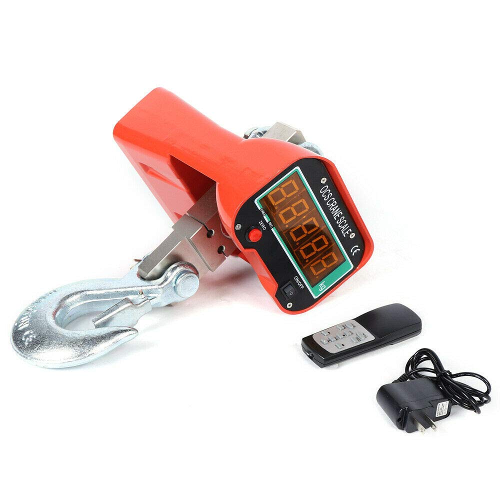 Digital Crane Scale 6600LB/3000KG with Remote Control - High Precision Industrial Hanging Scale with LED Display for Heavy Duty Lifting - Perfect for Hunting, Farm, Factory & Construction Use