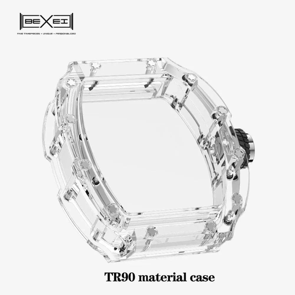 BEXEI 9130 Men's Skeleton Automatic Mechanical Watch - TR90 Transparent Case, Luminous Hands, Waterproof Wristwatch for Business, Casual & Formal Occasions (2023 New Release)