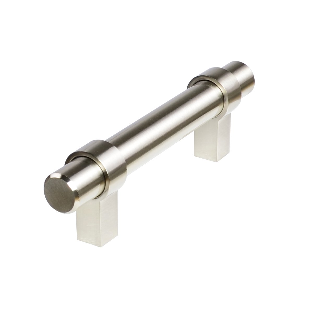 10-Pack 3 Inch (76mm) Satin Nickel Modern Straight Bar Cabinet Pulls - Sleek Hardware for Kitchen Cabinets, Bathroom Vanities & Furniture Drawers