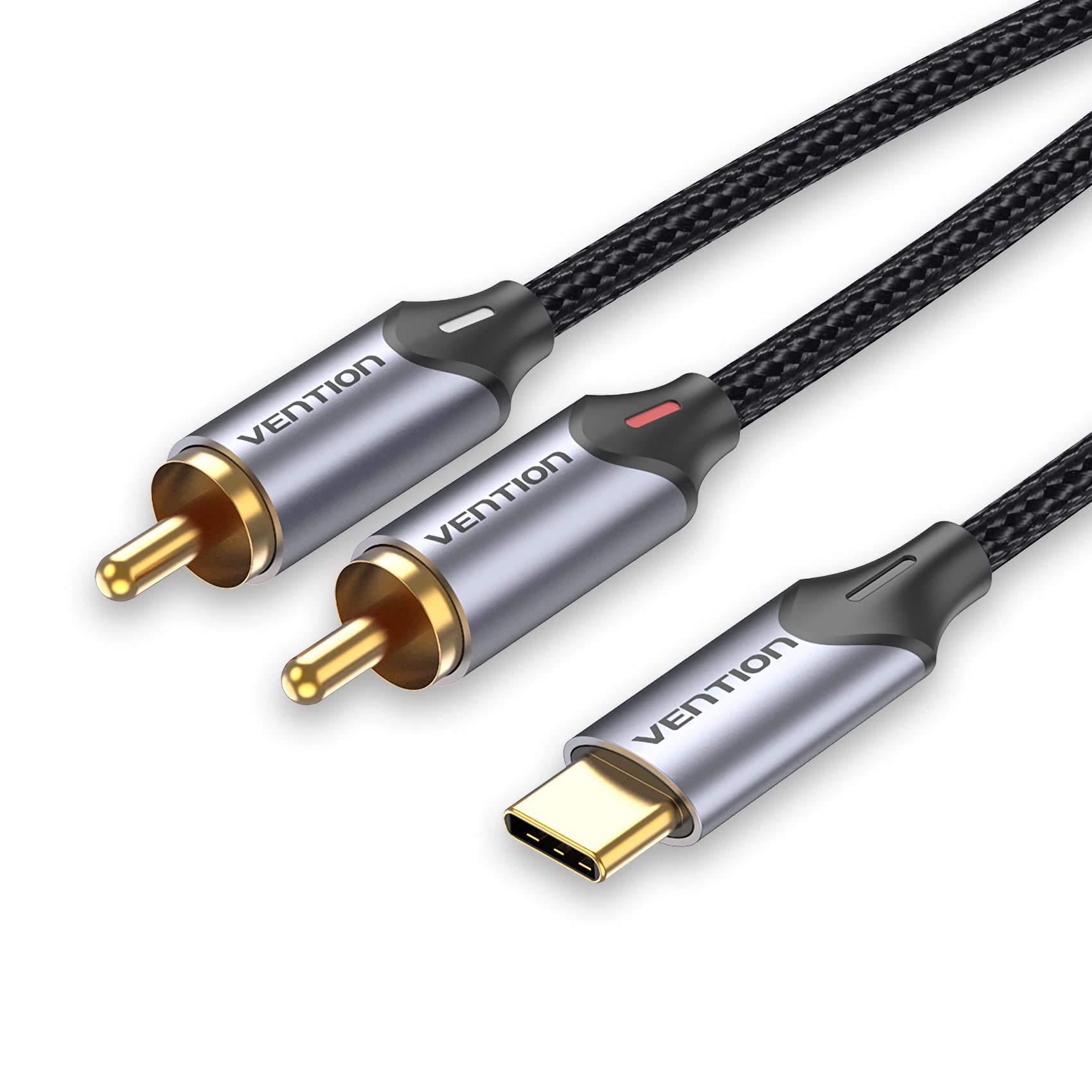 USB C to 2 RCA Audio Cable - 3m/10ft Gold-Plated Type-C to RCA Adapter for High-Quality Audio - Perfect for Car Stereo, Home Theater, Amplifier, Speaker, Phone & Tablet - Enhanced Sound for Music, Movies & Gaming
