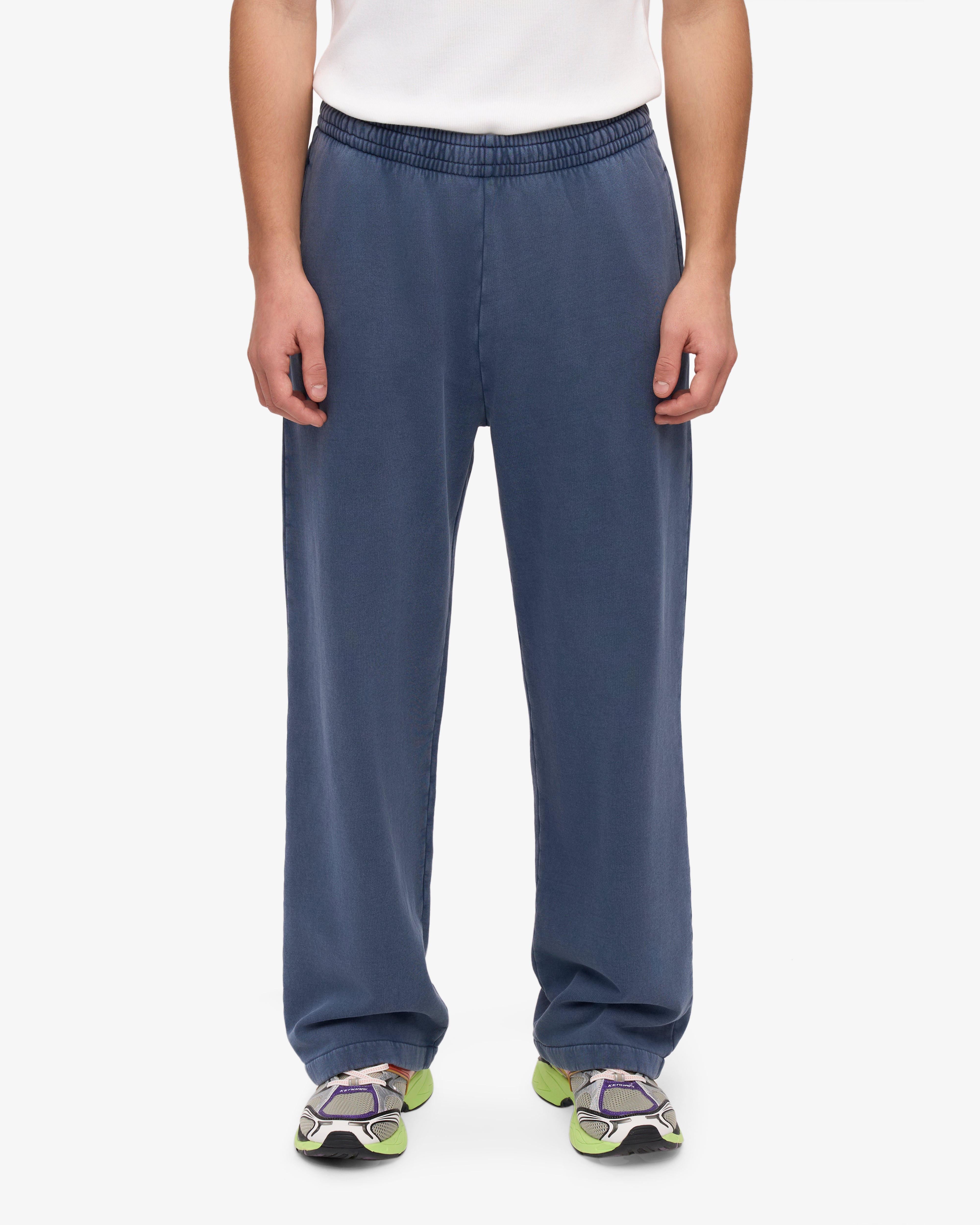 Organic Straight Leg Sweatpants for Women - Soft Cotton Lounge Pants | Comfortable Casual Wear for Home, Yoga & Running | Neptune Blue