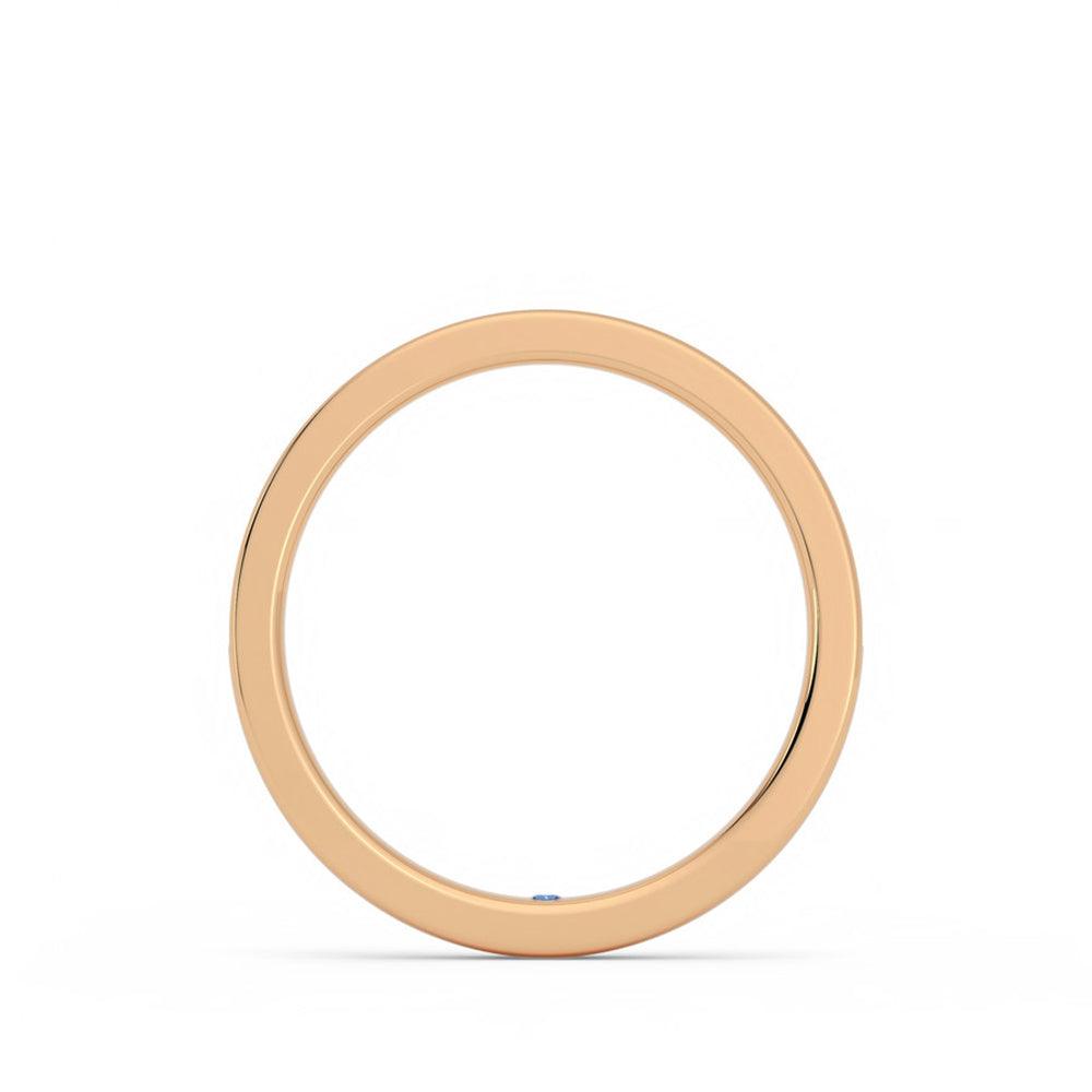 Half Eternity Channel Set Moissanite Wedding Band - Anniversary Ring with Stone Accent - Perfect for Engagement, Wedding & Special Occasions