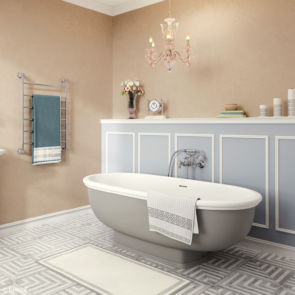 Fienza 336105 Lillian Exposed Bath Tap Set with Hand Shower in Chrome - Modern Bathroom Faucet for Shower and Bathtub, Perfect for Home Renovation and Spa-Like Experience