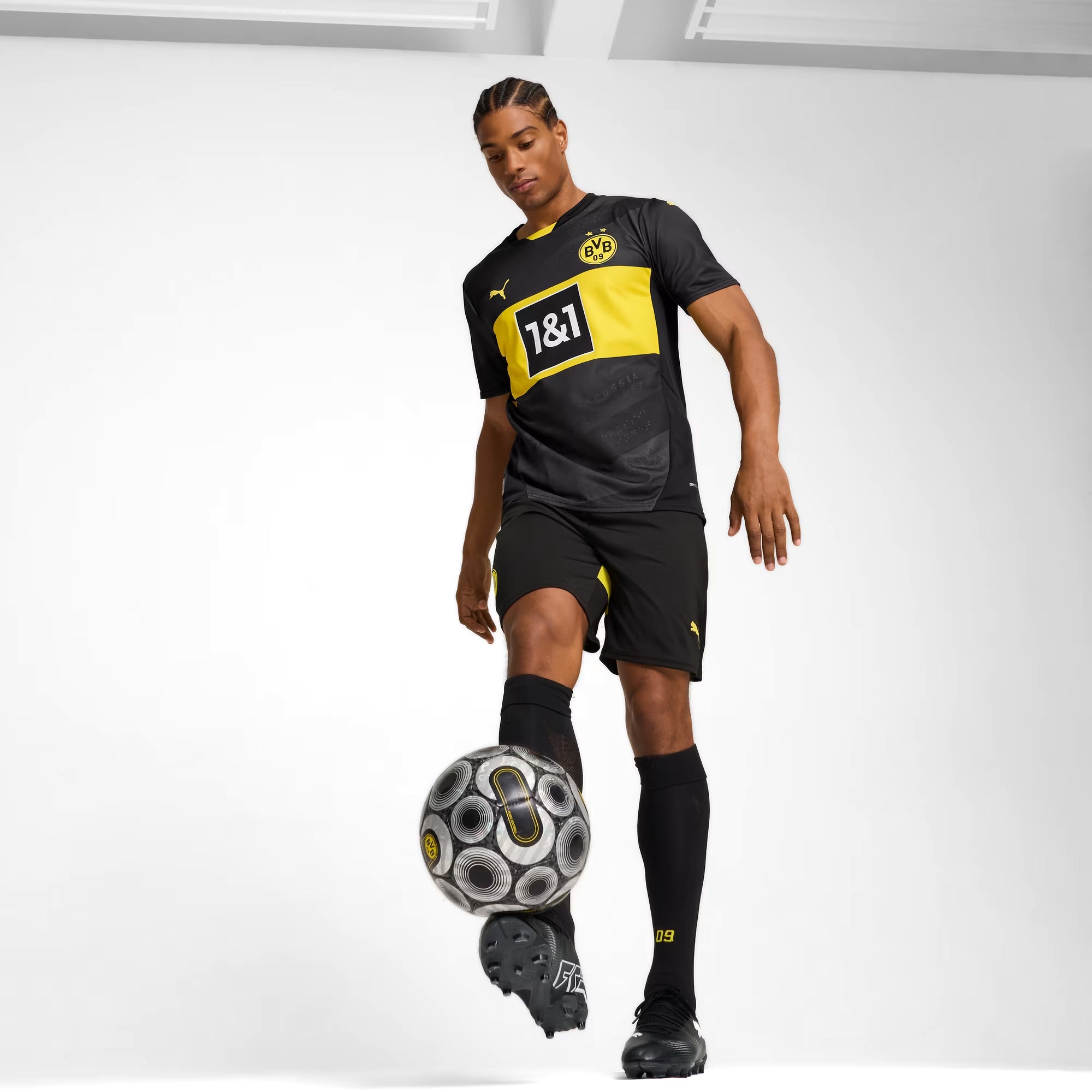PUMA Borussia Dortmund 2024/25 Stadium Away Jersey - Authentic Football Soccer Shirt for Fans & Players - Perfect for Matchdays, Training & Casual Wear