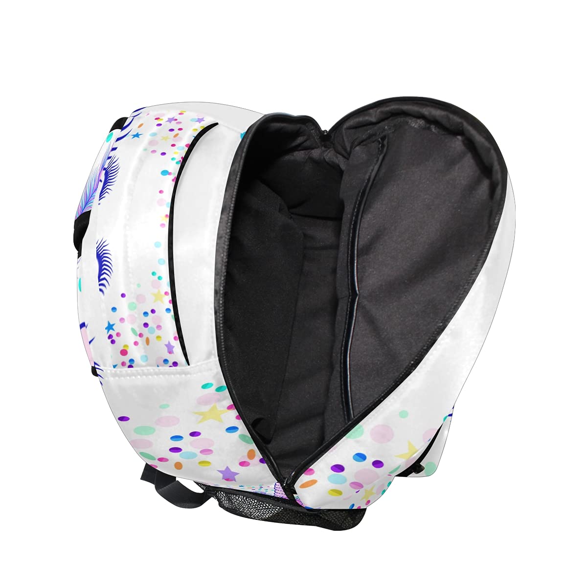 Senya Anti-Theft School & College Backpack for Women & Men - Stylish Travel Bookbag, Rucksack, Shoulder Bag with Unicorn Snowflakes Design - Perfect for Campus, Commuting, and Weekend Trips