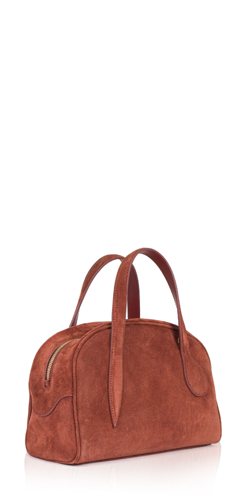 Stylish Rust Suede Mini Bowling Bag - Compact & Durable for Bowling Enthusiasts | Perfect for League Games, Practice Sessions & Casual Outings