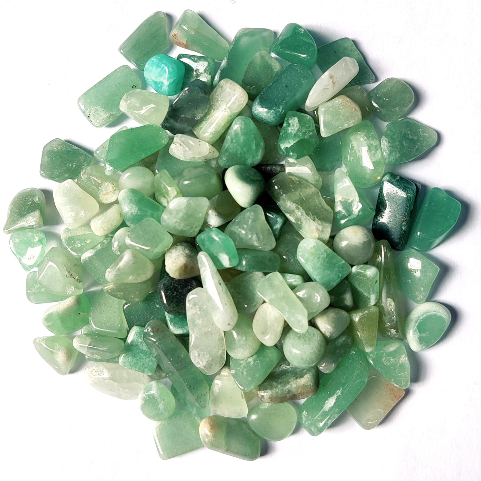 Decorative Jade Rocks for Plants, Aquarium & Crafts - 0.44lb Crushed Quartz