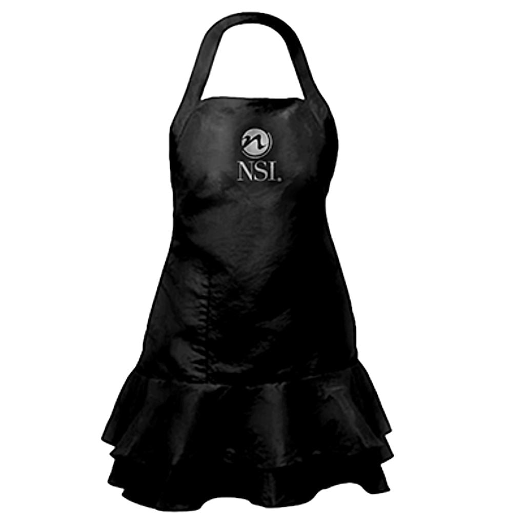 Premium NSI Black Apron with Silver Logo - Professional Kitchen Apron for Chefs, Baristas & Grill Masters - Ideal for Cooking, Baking & Coffee Shops
