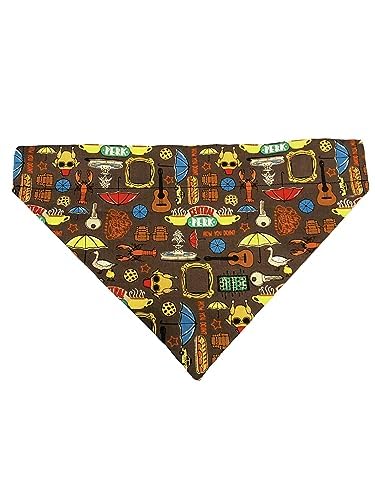 Reversible Slip-On Dog Bandana for Small, Medium, Large & XL Dogs - Easy Collar Bandana with Friends Design - Perfect for Walks, Pet Photos & Special Occasions