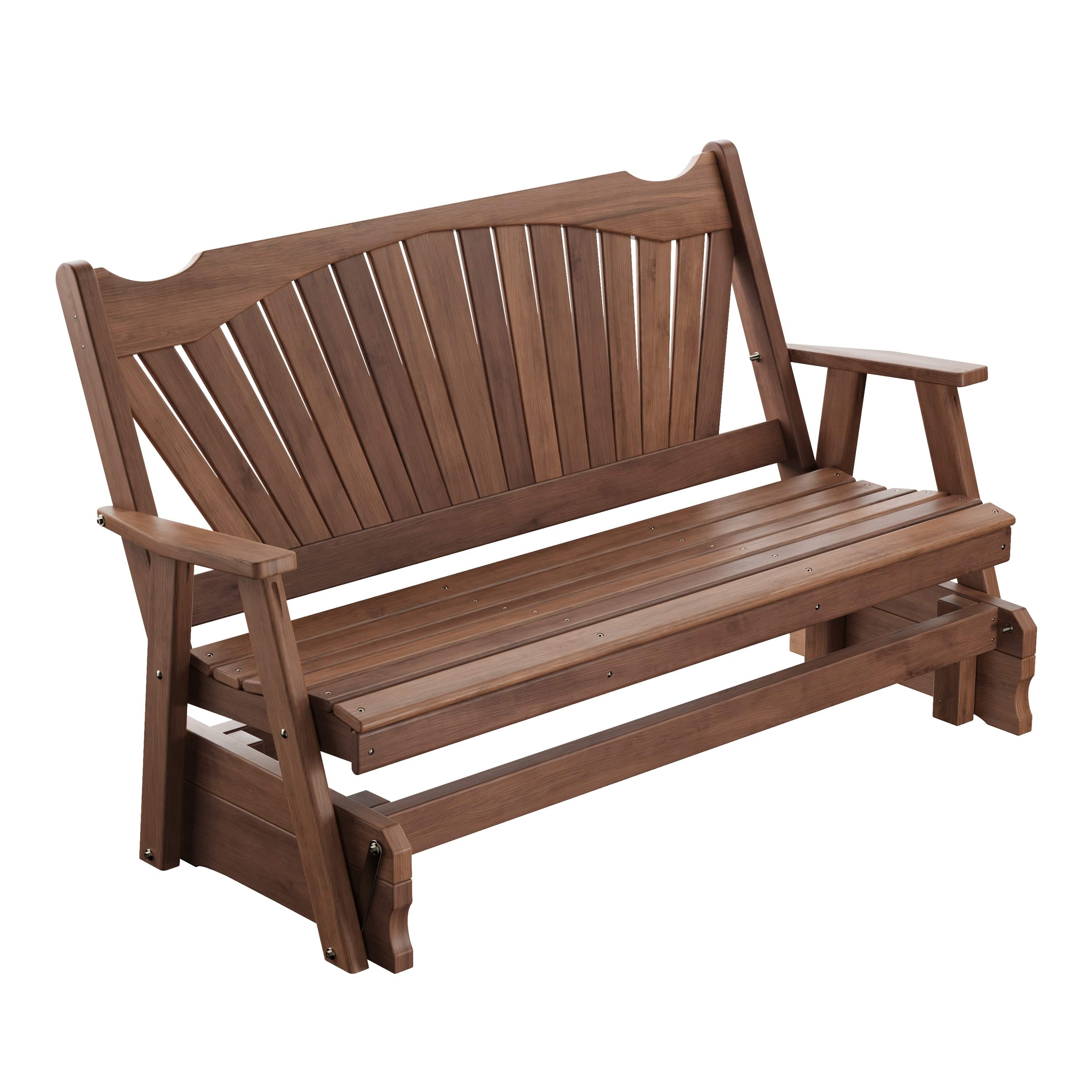 Keystone Amish Co. Sunburst Red Cedar Porch Glider - Handcrafted Outdoor Swing for Patio, Garden & Backyard Relaxation