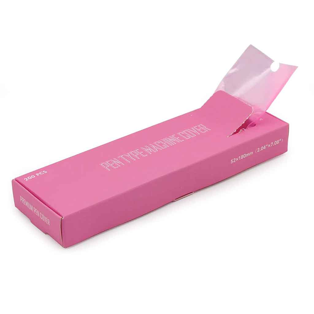 52mm x 180mm Pen Machine Covers - 200 Pcs Pink Plastic Caps for Pen Making, Labeling, and Packaging | Perfect for DIY Craft Projects, Office Supplies, and Small Business Packaging