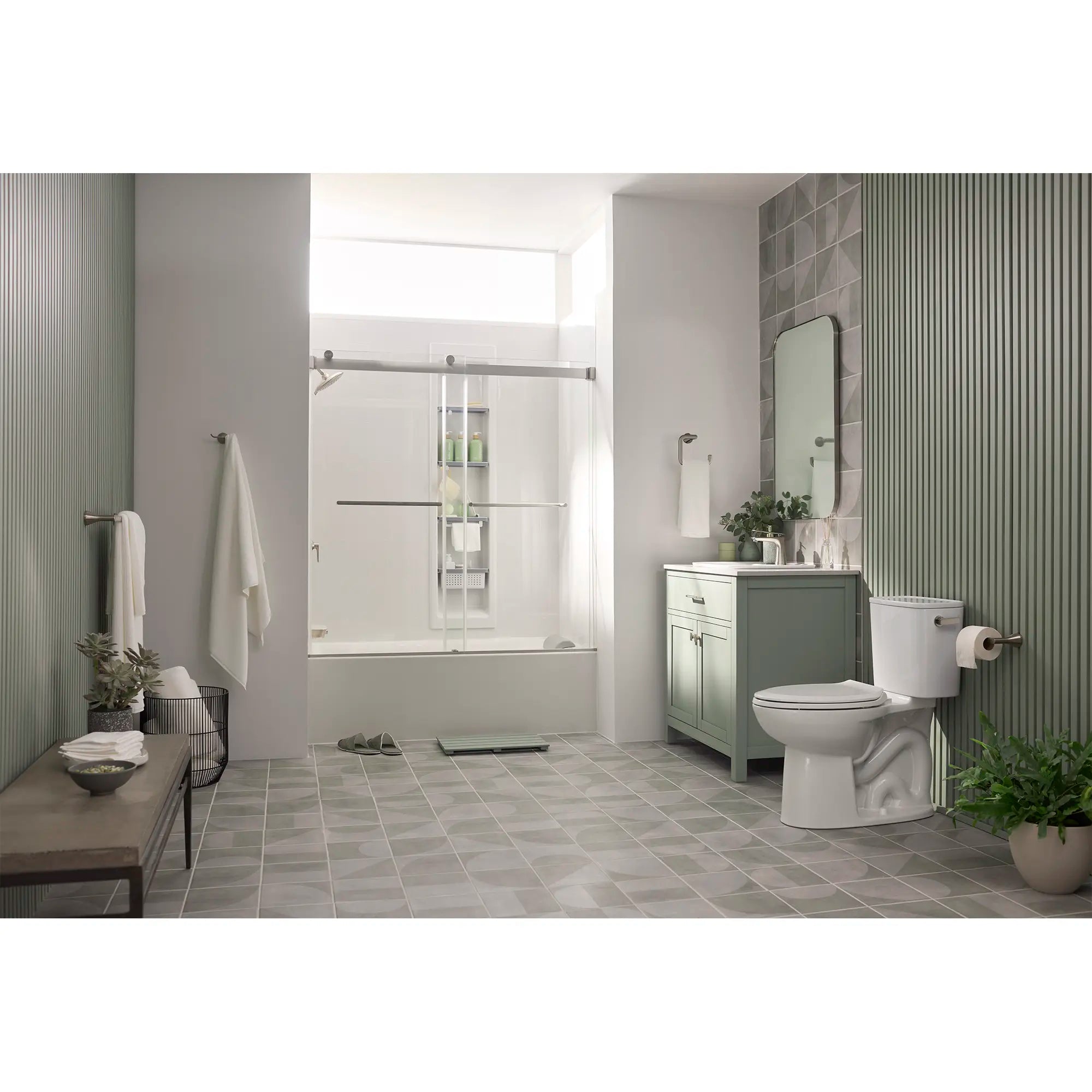 Aspirations Single Handle Bathroom Faucet - 1.2 GPM Water-Saving Design with Lever Handle - Perfect for Modern Vanities & Small Bathrooms