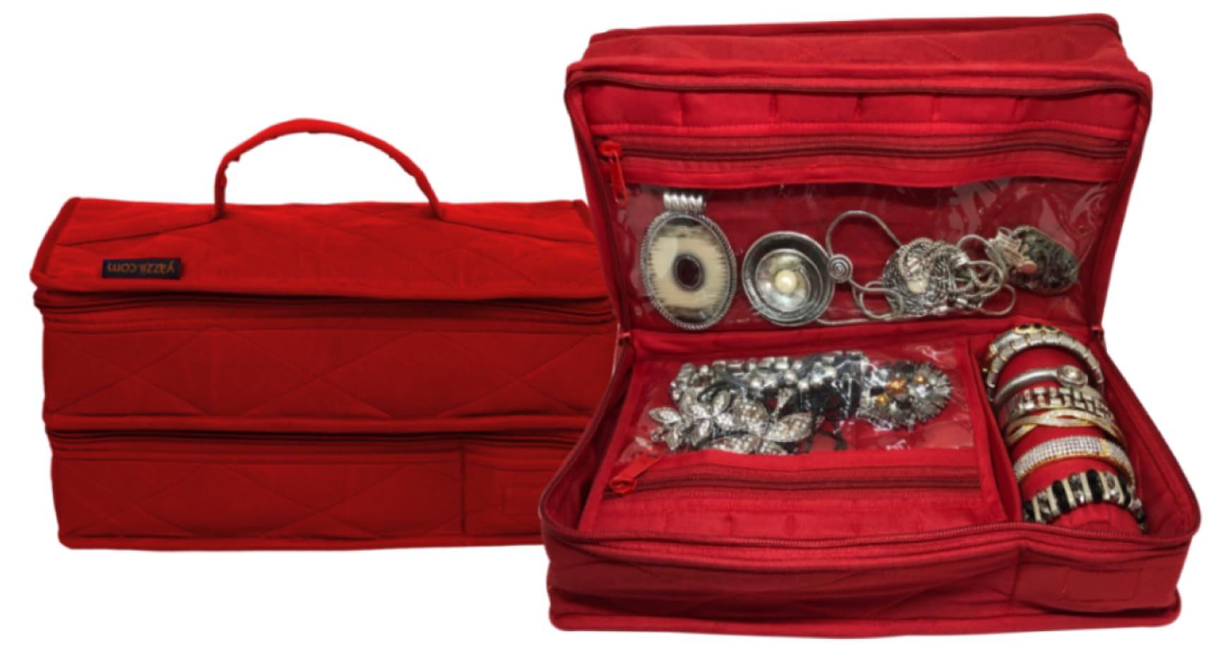 Yazzii Deluxe Portable Craft Storage Organizer Bag for Quilting, Needlework, Knitting, Sewing & Applique - Arts & Crafts Supplies Organizer with Multiple Pockets - Perfect for Travel, Home & Studio Use