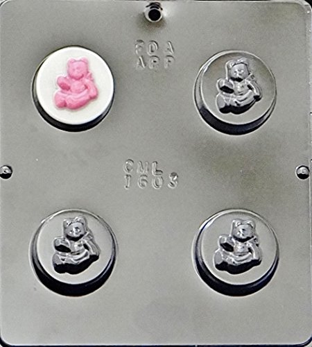 Teddy Bear Baby Shower Cookie Sandwich Chocolate Candy Mold 1603 - Perfect for Baby Shower Favors, Birthday Party Treats & DIY Baking Decorations