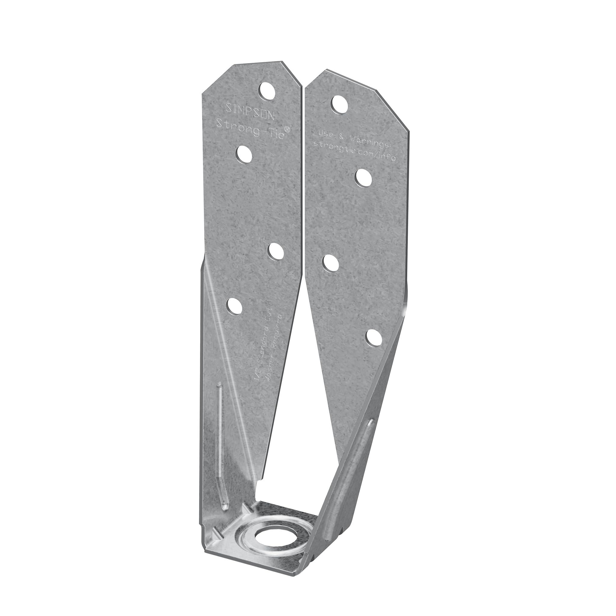 Simpson Strong-Tie DTT2Z DTT ZMAX Galvanized Deck Tension Tie for 2X Lumber with 1-1/2 Inch SDS Screws (20-Pack) - Heavy-Duty Deck Construction & Wood Framing Connector for Outdoor Projects
