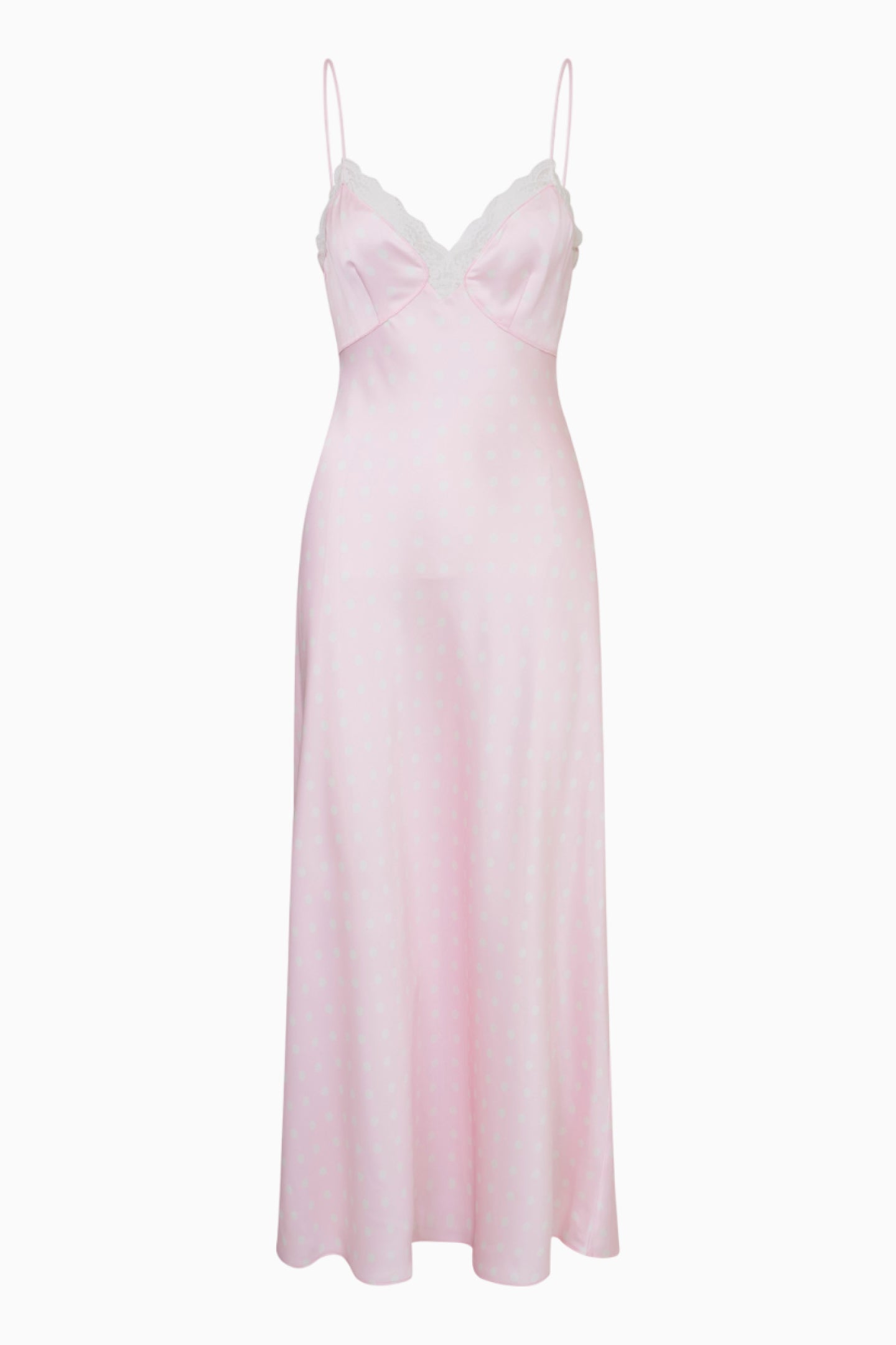 Manuela Satin Polkadot Slip Dress - SHELL PINK | Women's Elegant Party & Evening Wear | Perfect for Weddings, Date Nights & Special Occasions