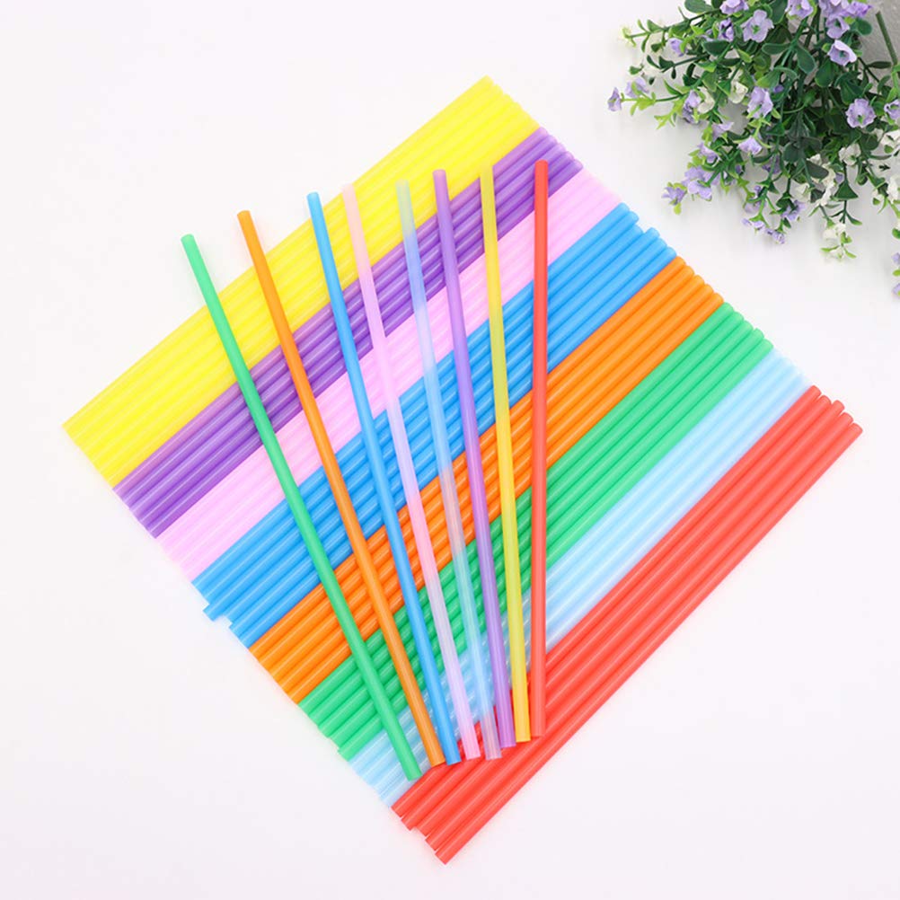DOITOOL 200 Pcs Disposable Drinking Straws for Party, Wedding, Coffee, Cocktail, Smoothie, Milk Tea - Fun Novelty Decor Straws for Kids, Birthday, Baby Shower, Bridal Shower & Summer Drinks