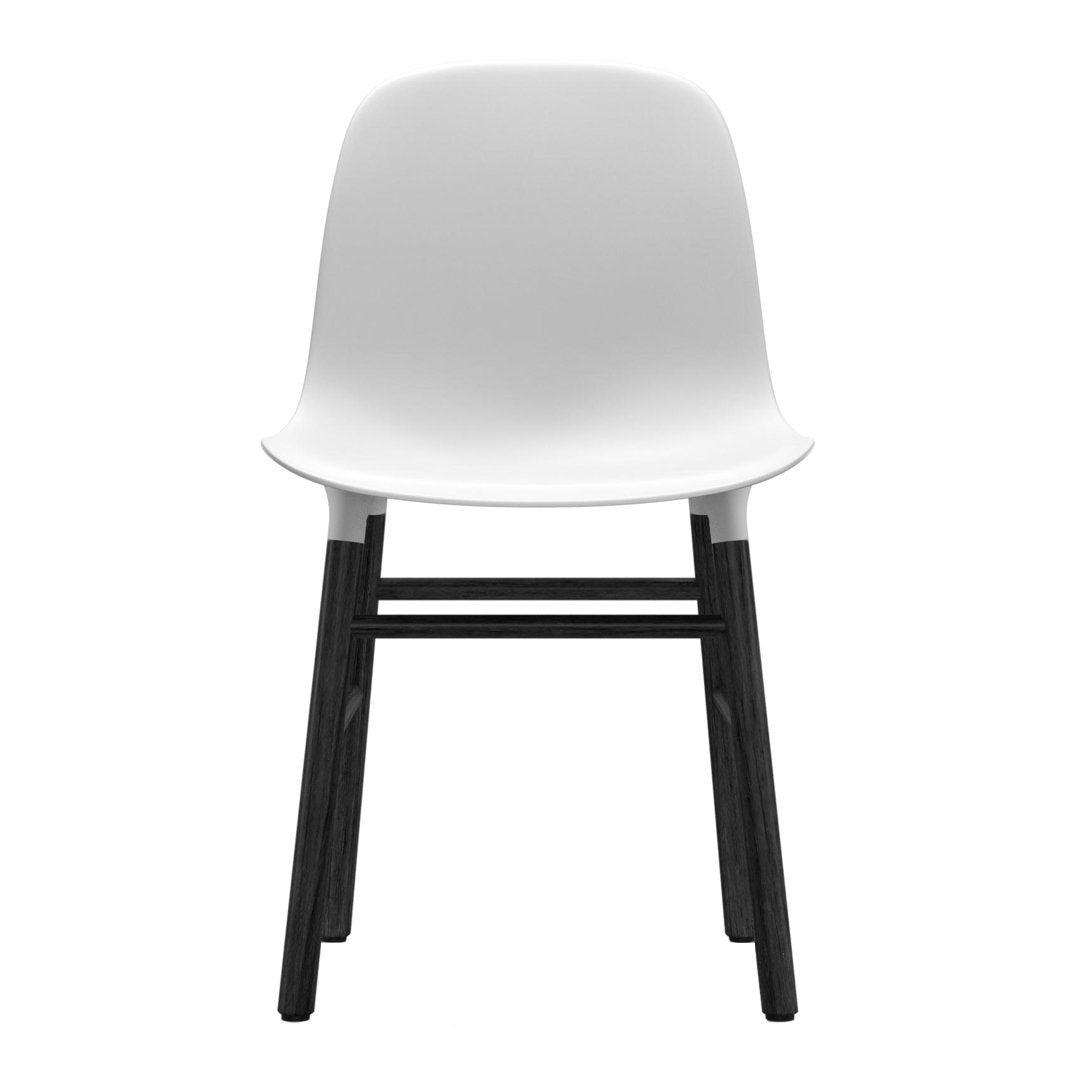 Modern Form Chair with Sturdy Wooden Legs - Perfect for Dining Room, Office, or Living Room Decor