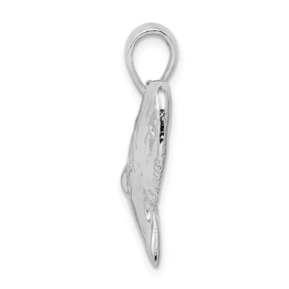 Sterling Silver Shark Tooth Pendant - Handcrafted Polished & Textured Jewelry for Men & Women | Perfect for Beach Outfits, Surfing Accessories & Boho Fashion