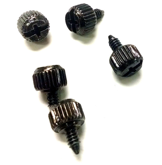 Black Thumb Screws (Pack of 4) - Easy Grip Fasteners for DIY Projects, Furniture Assembly & Home Repairs
