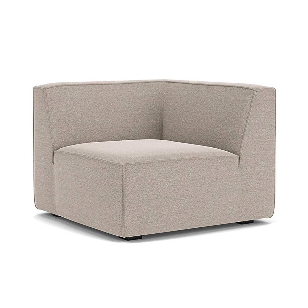 Modern Dane Fabric 1-Seater Left Corner Modular Sofa - Compact Sectional Couch for Small Living Rooms & Apartments