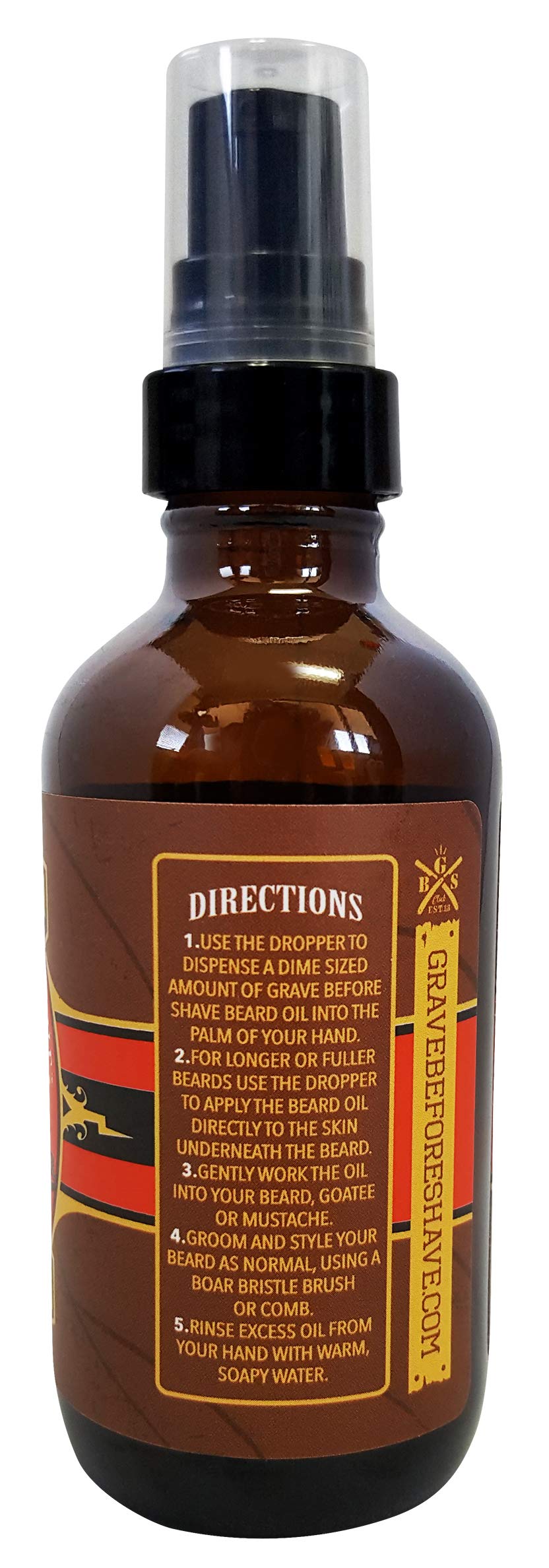 Grave Before Shave Beard Oil - Cigar Blend 4oz | Natural Beard Growth & Conditioning Oil for Men | Perfect for Grooming, Moisturizing & Styling