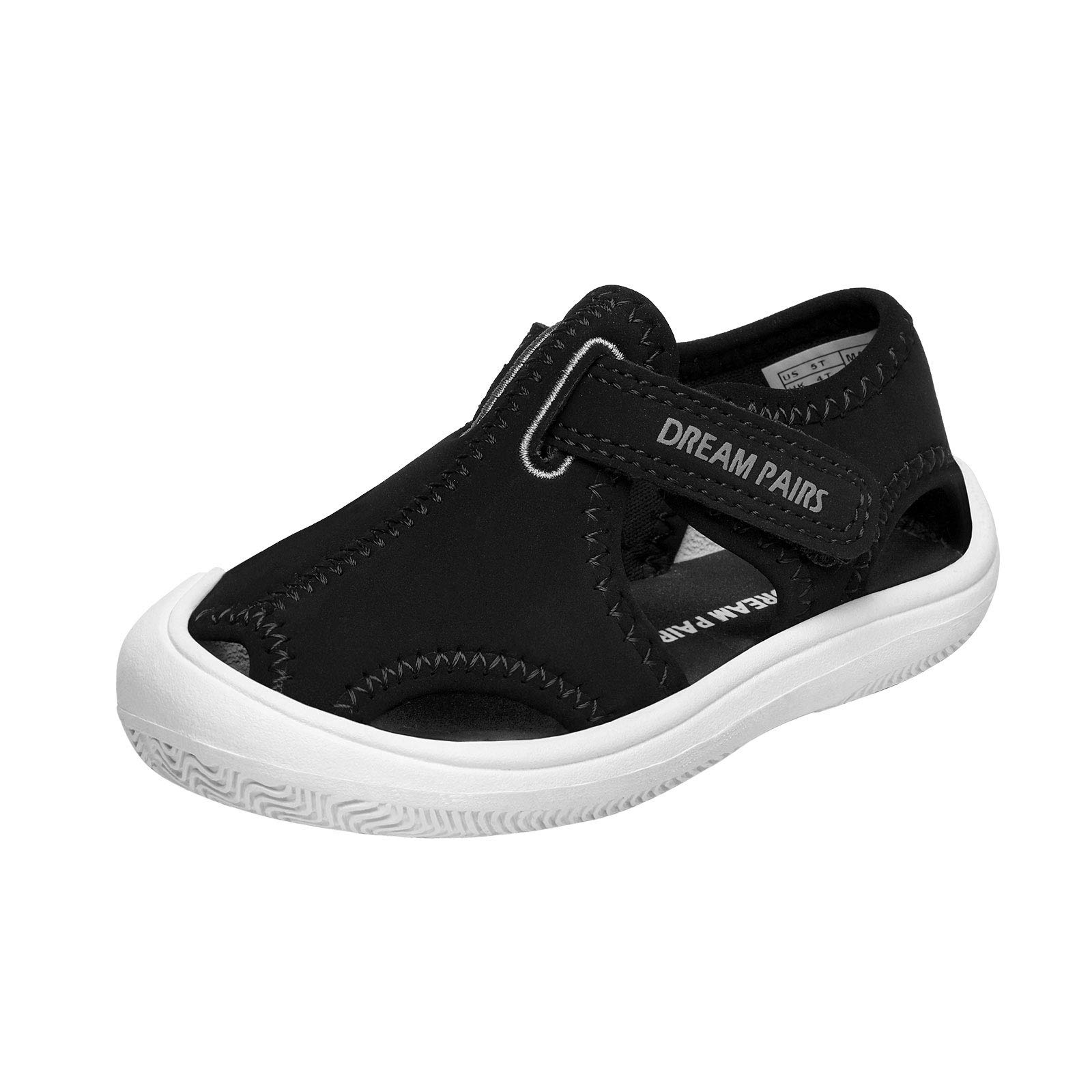 DREAM PAIRS Boys & Girls Toddler Water Shoes - Breathable Summer Sandals for Kids, Non-Slip Closed Toe Beach & Pool Shoes for Outdoor Activities, Swimming, and Playtime