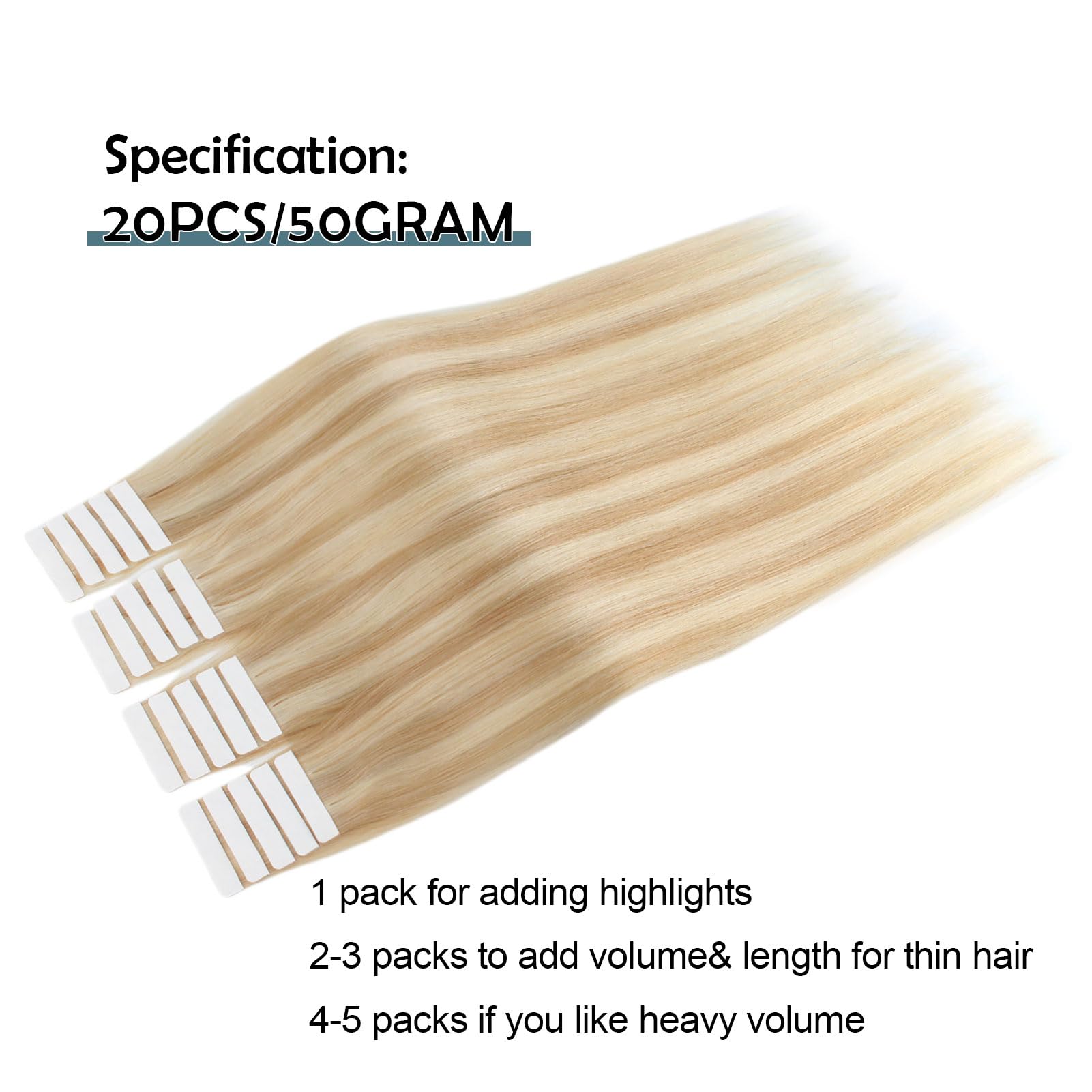 Premium Sassina Tape-In Human Hair Extensions - 16