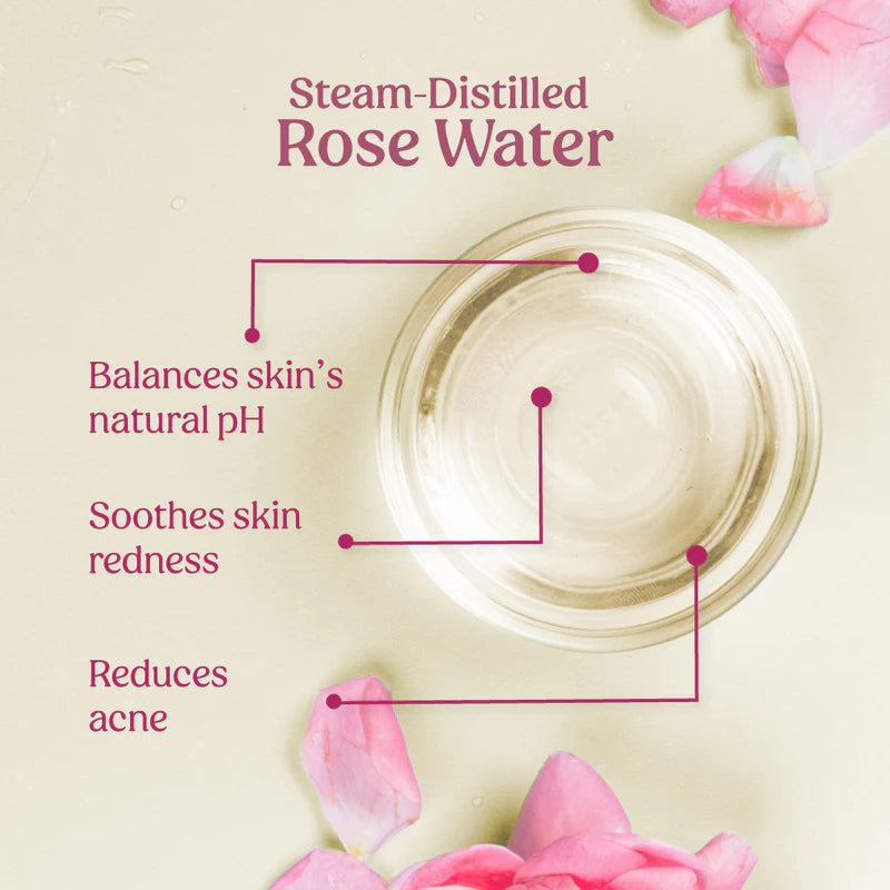 Organic Rosewater Facial Toner for Hydration & Glow - Alcohol-Free Skin Refresher for Dry & Sensitive Skin | Perfect for Morning Routine, Post-Workout & Travel Skincare