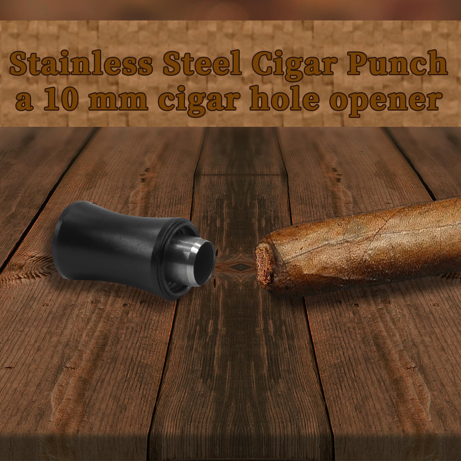 4-in-1 Cigar Punch Multitool Set with 8mm Hole Opener & Anti-Hot Finger Design - Premium Cigar Draw Enhancer for Smooth Smoking Experience - Perfect for Cutting Blocked Cigars & Enjoying Full Flavor Without Burns - Ideal for Cigar Lounges, Outdoor Smoking & Gifts for Cigar Lovers