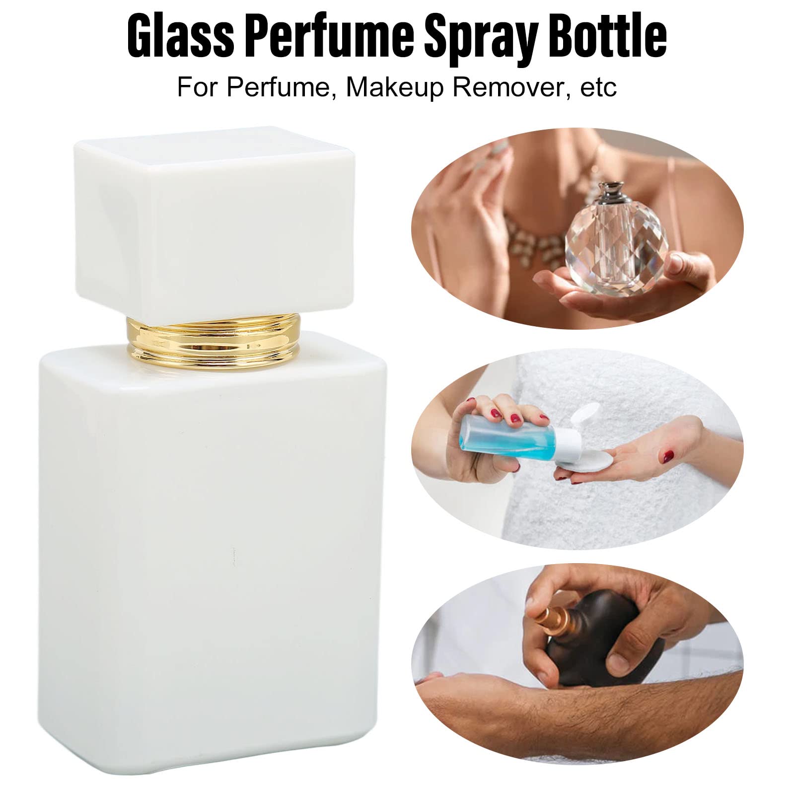 Premium Glass Perfume Bottle Atomizer Set - 2 Pack Refillable Travel Perfume Spray Bottles with Large Capacity for Makeup Remover, Essential Oils & Fragrances | Perfect for Travel, Gym, Office & Daily Use