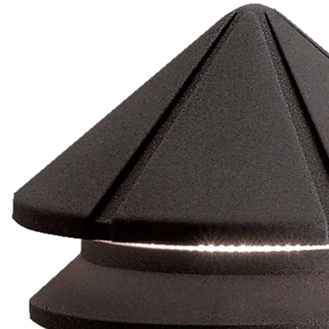 120V Three Tier Outdoor Path Light in Textured Architectural Bronze - Perfect for Garden, Walkway, and Landscape Lighting
