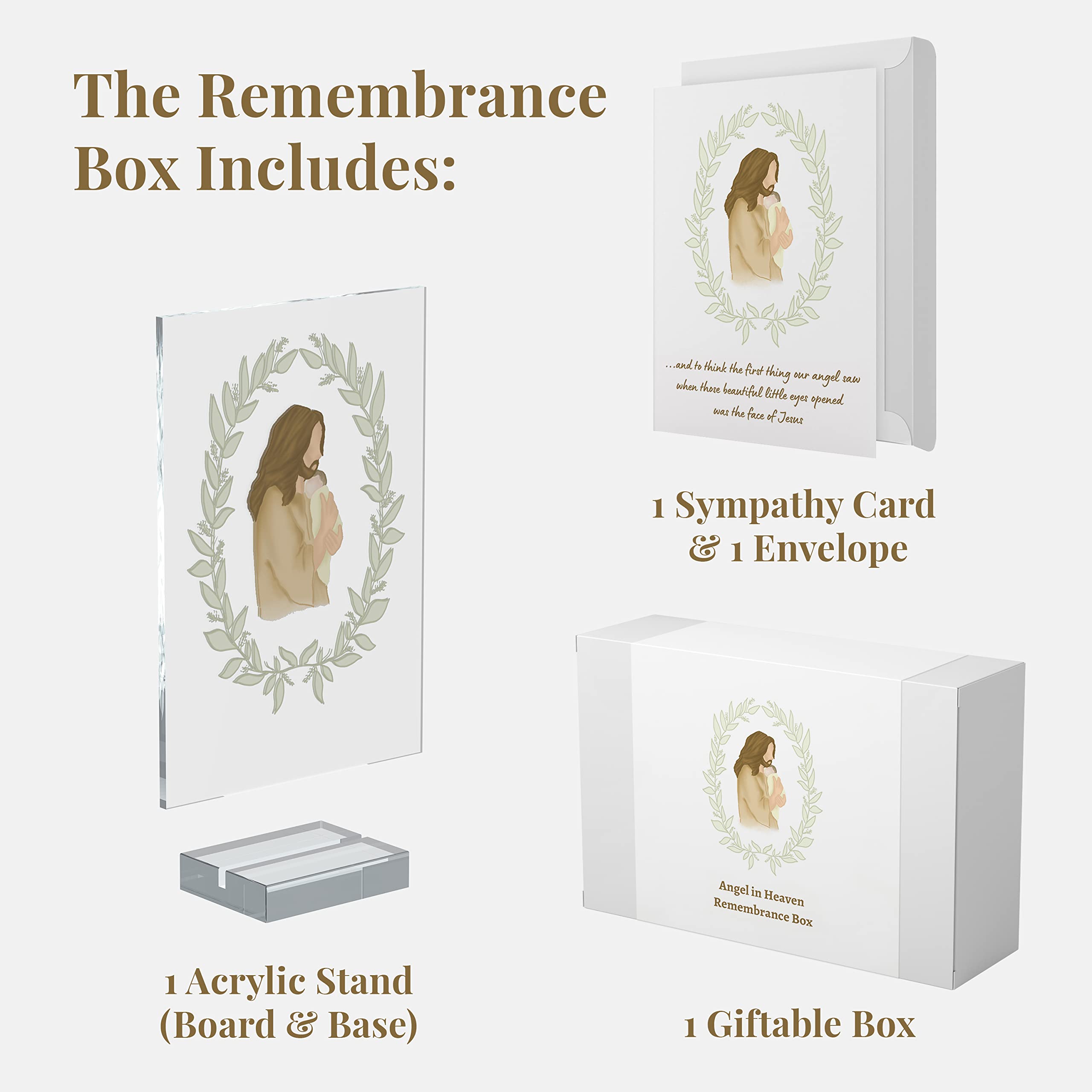 Heavenly Angel Memorial Box for Miscarriage & Infant Loss - Sympathy Gift Set with Card for Grieving Parents | Pregnancy Loss Remembrance Keepsake for Comfort & Healing | Perfect for Memorials, Funerals & Healing Journeys