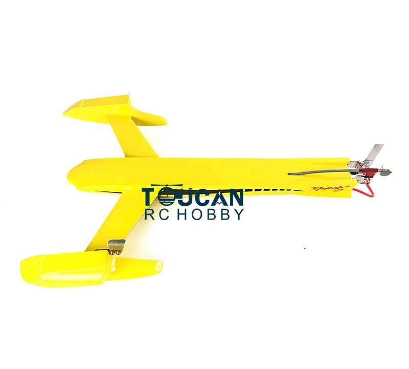 H660 100KM/H High-Speed Electric RC Racing Boat - White & Yellow Kevlar Hull w/ PNP Motor, Servo & ESC - DIY Model Kit (660x500x80mm) - Perfect for Competitive Racing & Lake Performance Boating