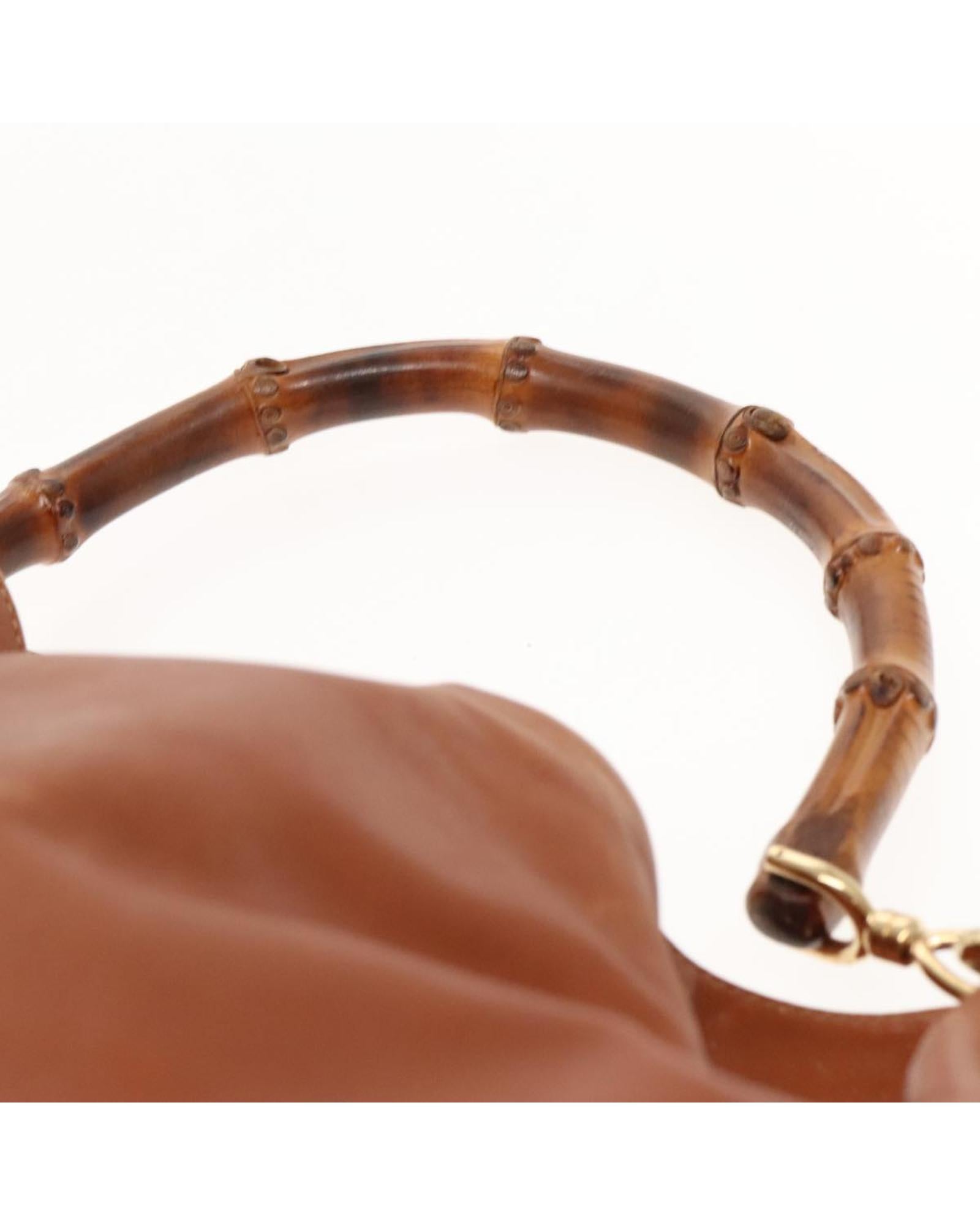 Stylish Bamboo Leather Crossbody Shoulder Bag with Gold Hardware - Perfect for Work, Travel & Everyday Use