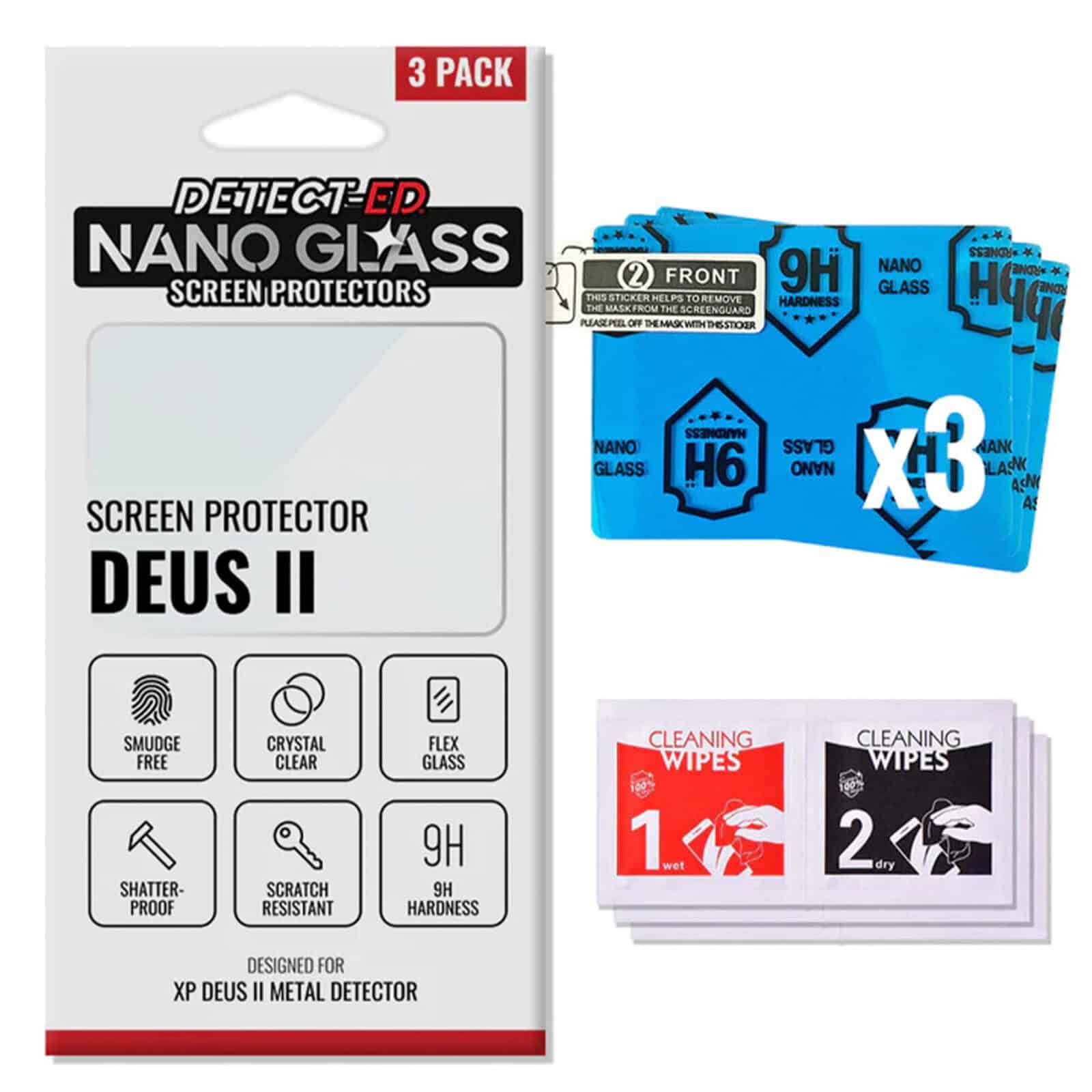 XP Deus II Metal Detector Nano Glass Screen Protector - Ultra Thin, Scratch Resistant, HD Clear - Perfect for Outdoor Treasure Hunting & Metal Detecting Adventures