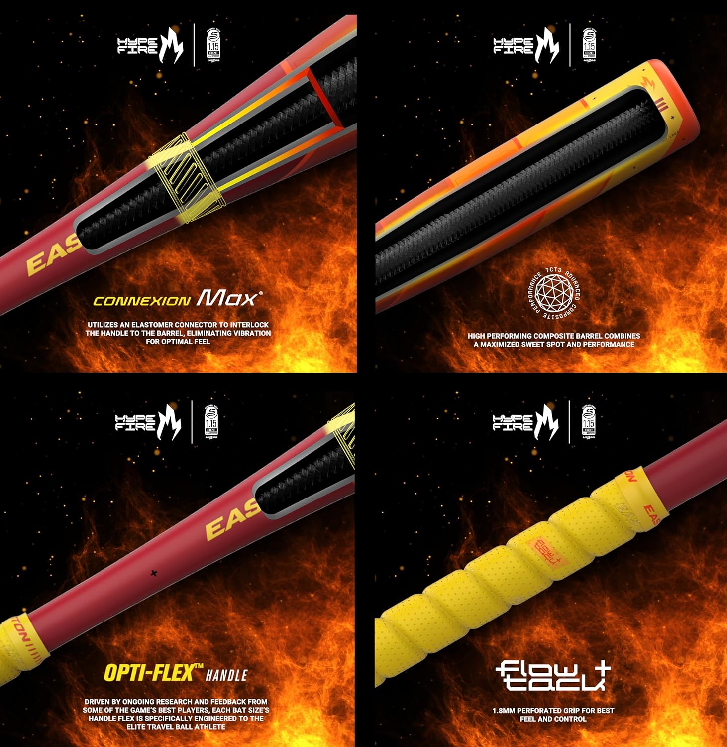 **2025 Easton Hype Fire USSSA Baseball Bat - 10