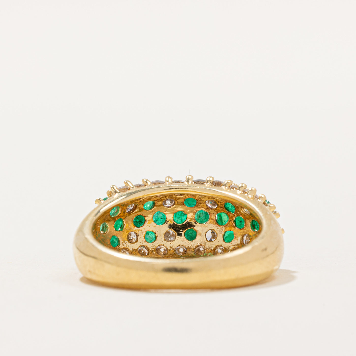 Emerald and Diamond Cluster Ring - 1.10ctw Total Weight, 0.80ctw Center Stone - Size 6.5 - Elegant Wedding, Anniversary or Gift Jewelry for Women
