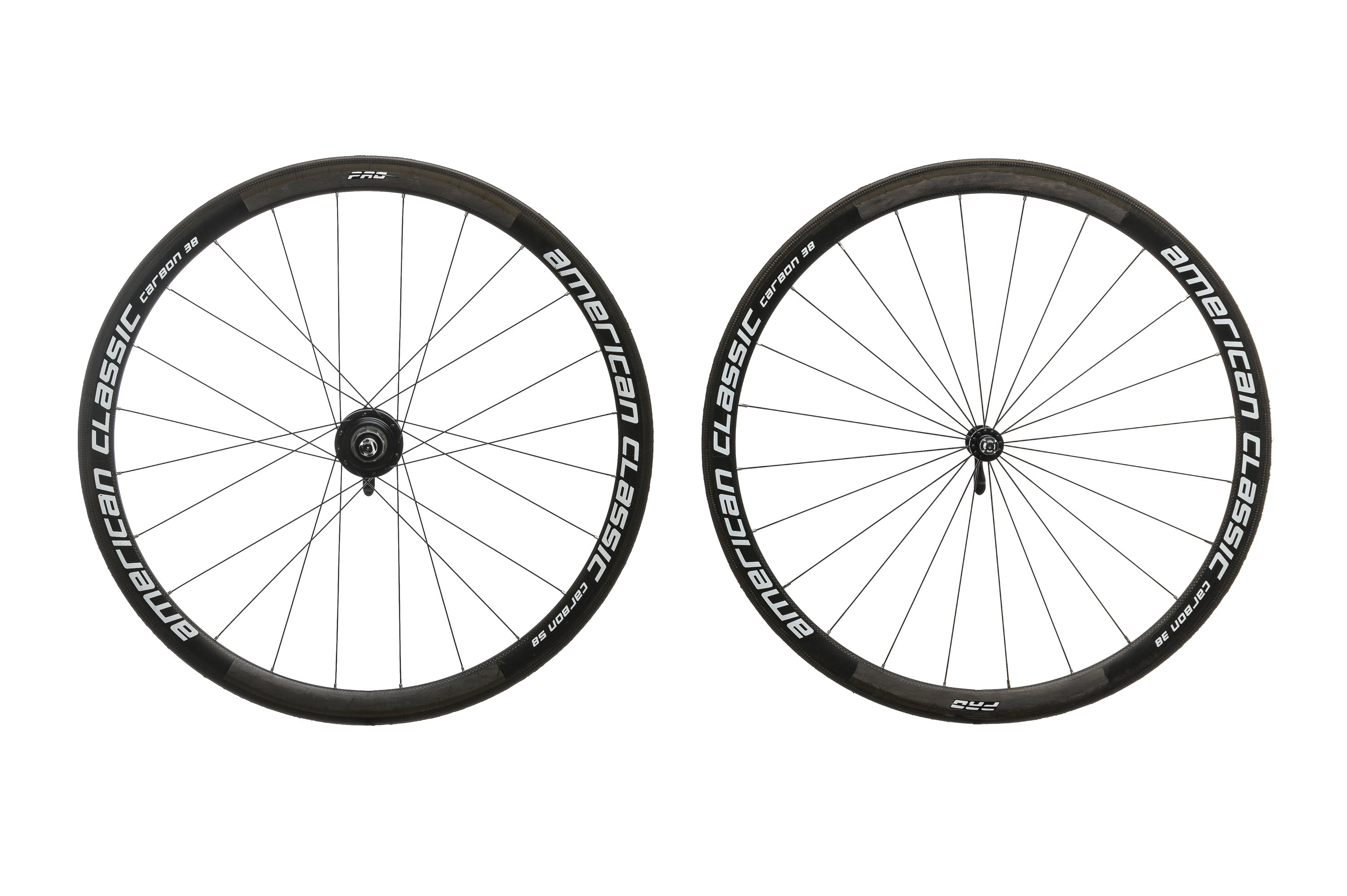 American Classic Carbon 38 Pro Carbon Tubular 700c Wheelset - Lightweight Road Bike Wheels for Racing & Performance Cycling