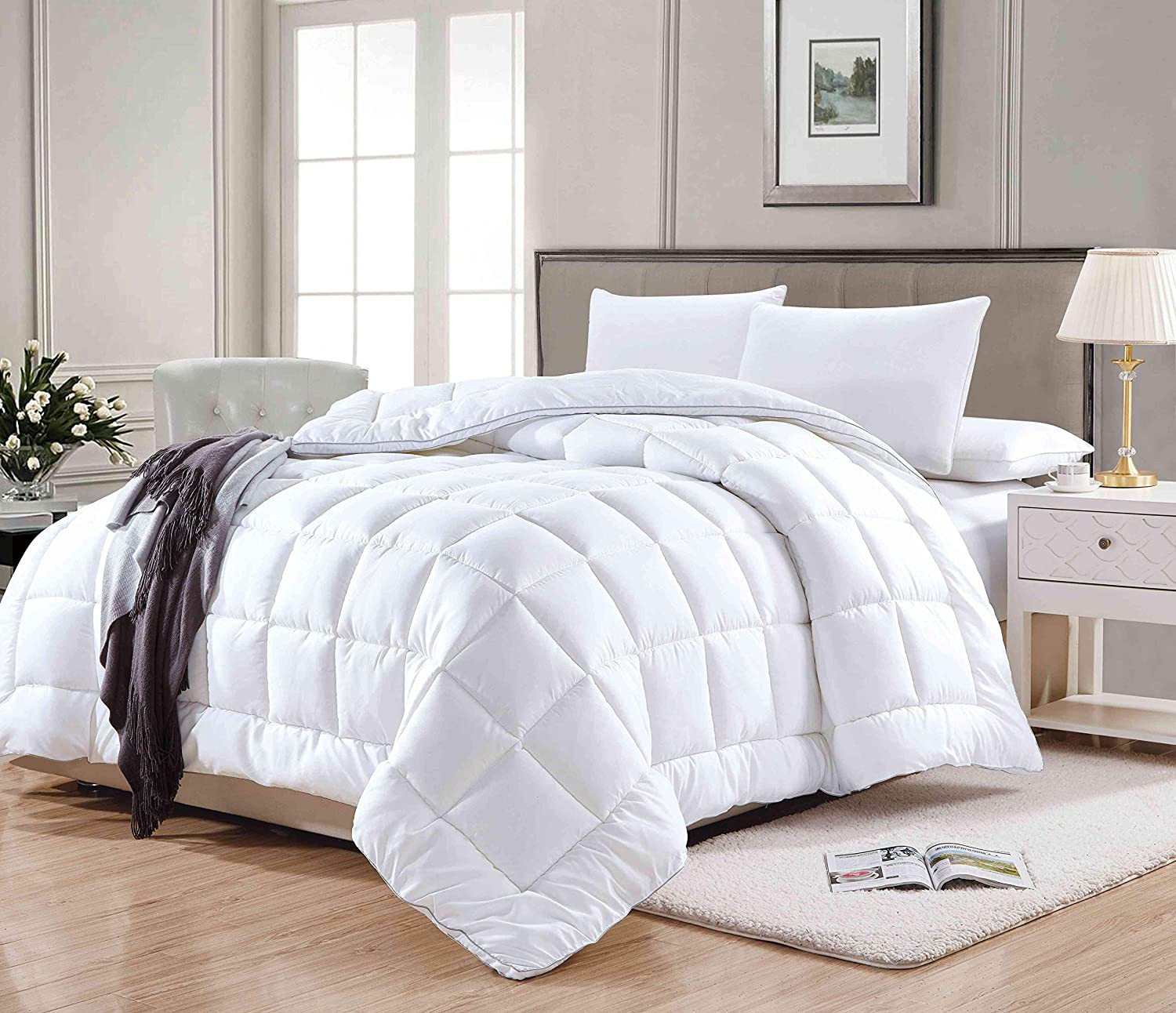 Dreamy Nights Cooling Gel Memory Foam Comforter - Ultra Soft & Breathable Queen Size Bedding for Hot Sleepers - Perfect for Summer & All-Season Comfort