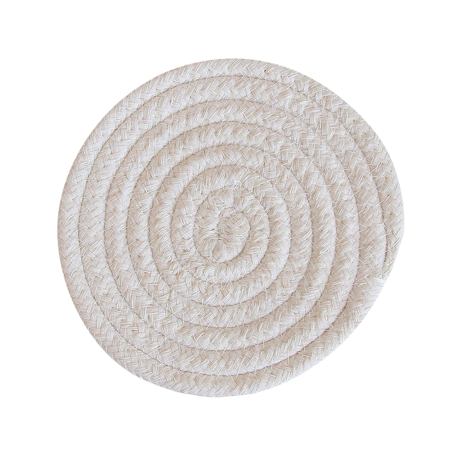 TEEGUI 24cm Cotton Insulation Placemat - Heat Resistant Table Mat for Bowls & Plates, Woven Anti-Scalding Dining Table Decor, Nordic Style Kitchen & Dining Accessories - Perfect for Family Meals, Dinner Parties, and Everyday Use (Size: One Size)