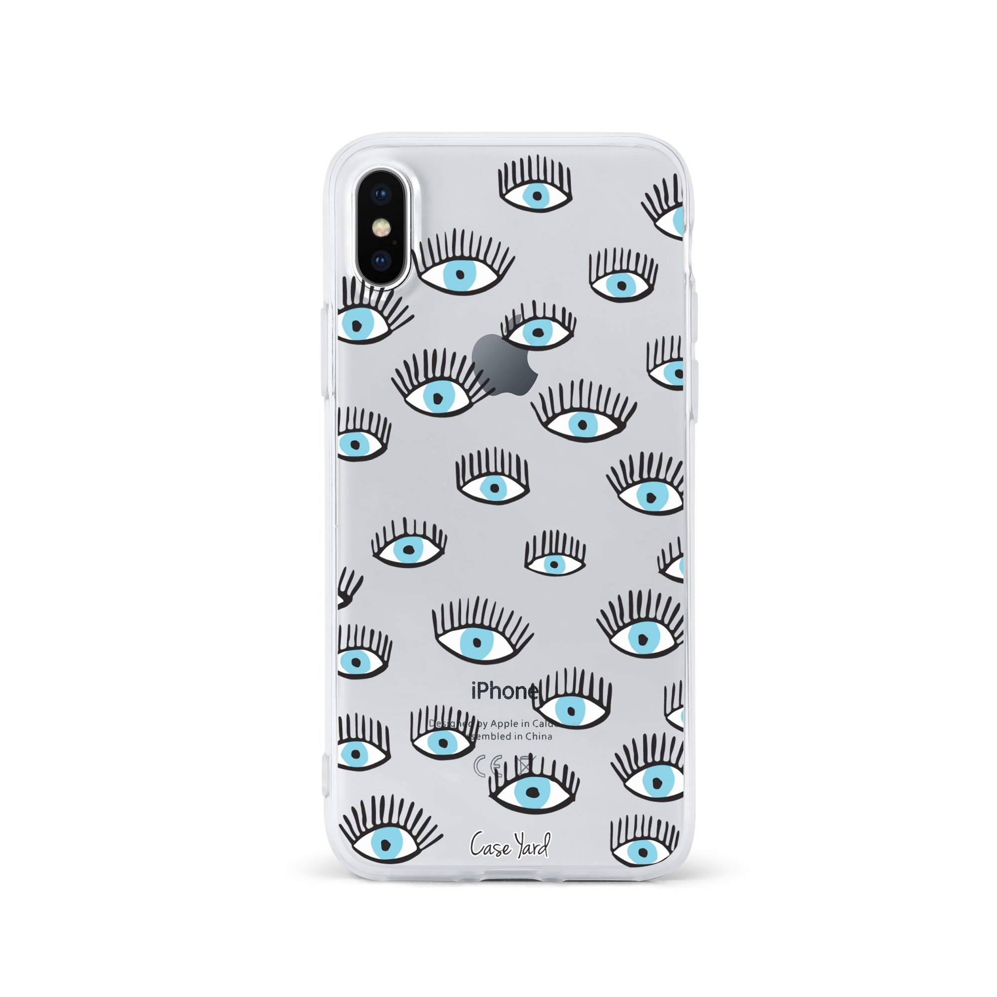 CaseYard iPhone X Clear Case - Slim-Fit Hybrid Fashionable Crystal Clear Protective Cover | Made in California | Perfect for Everyday Use & Travel Protection
