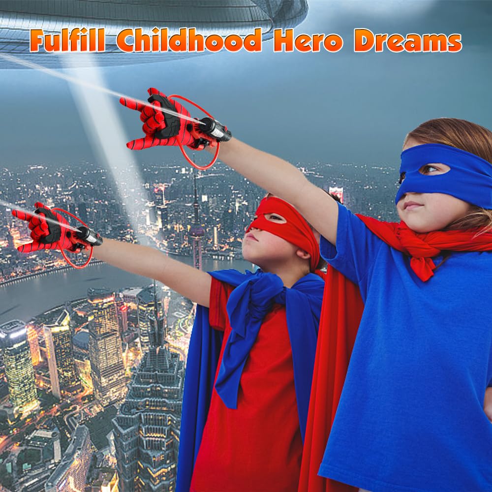 **EconoLED Superhero Water Guns with Gloves - Summer Water Toys for Kids, Outdoor Pool & Beach Water Fighting Games, Perfect for Parties & Backyard Fun**