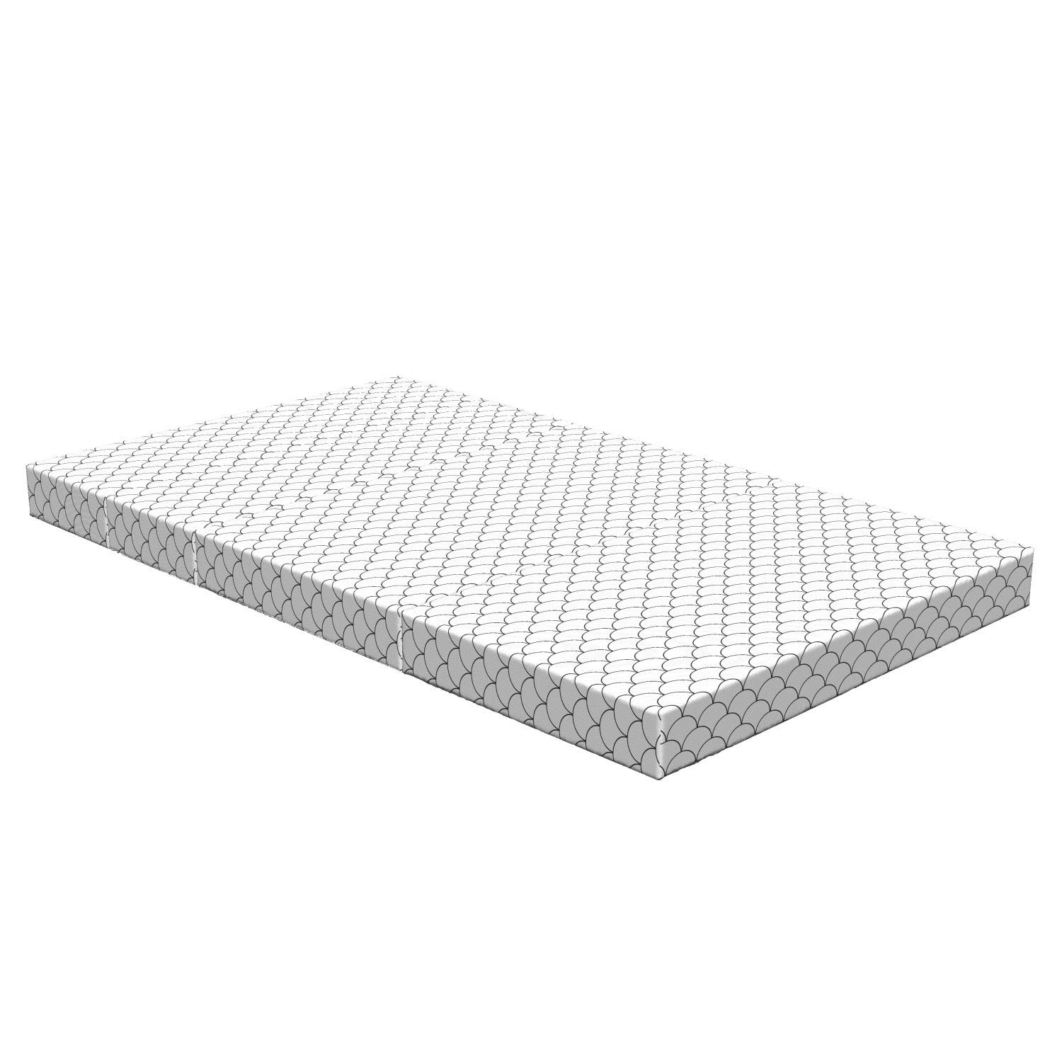Ambesonne Geometric Foldable Mattress - Oriental Waves Sketch Design - 78.7