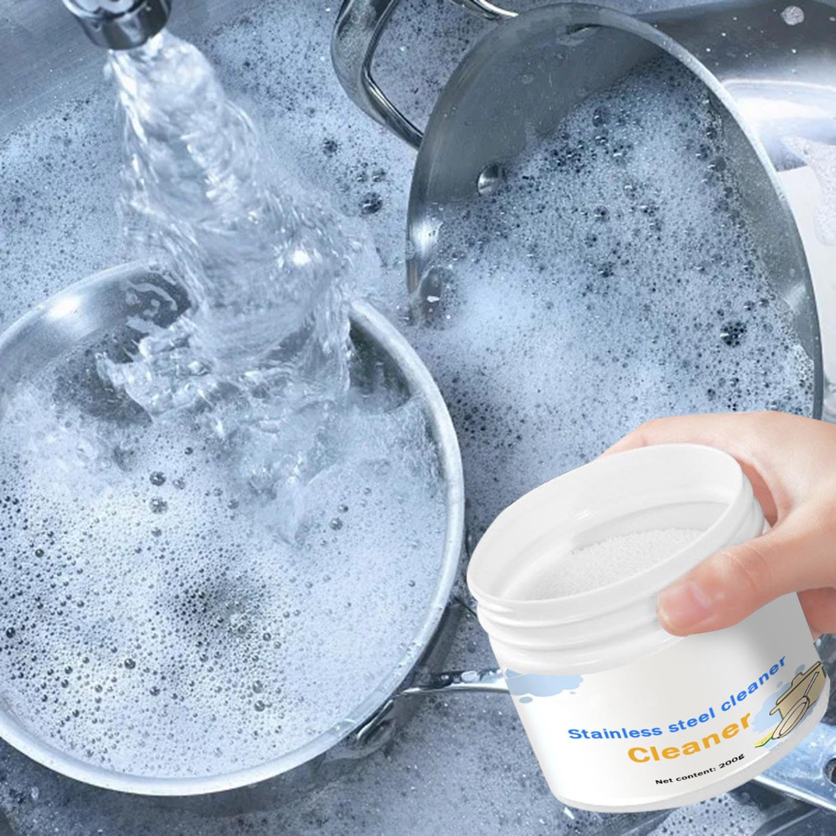 2024 Powerful Anti-Rust Foam Cleaner - Multipurpose Kitchen Dust & Stain Remover (50g) | Ideal for Ovens, Sinks, Countertops & Appliances